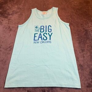ComfortWash The Big Easy New Orleans Tank Top Light Blue Mens Small Cotton